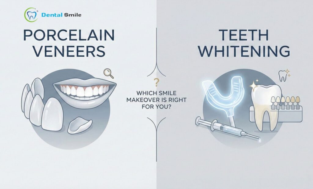 Porcelain Veneers vs. Teeth Whitening